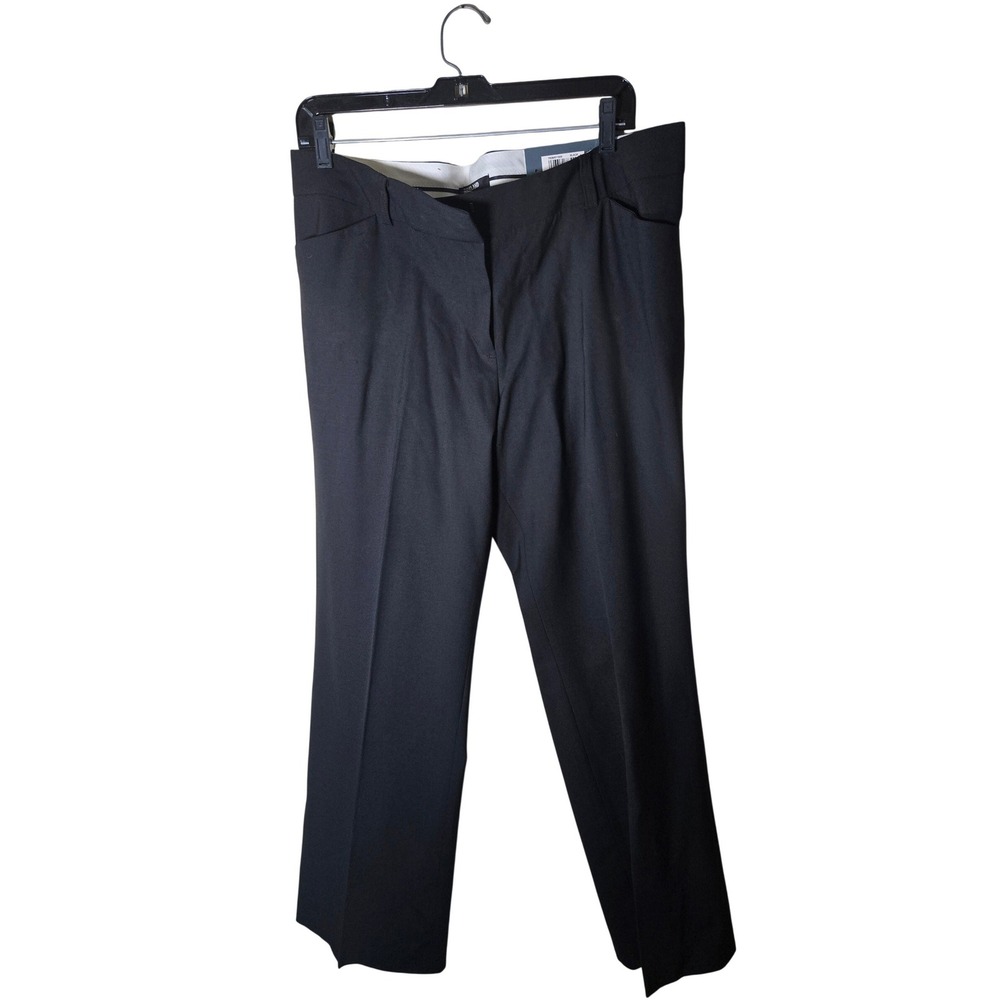 Kirkland Signature Dress Pant Women 14 Black New Wool Stretch Italian Fabric